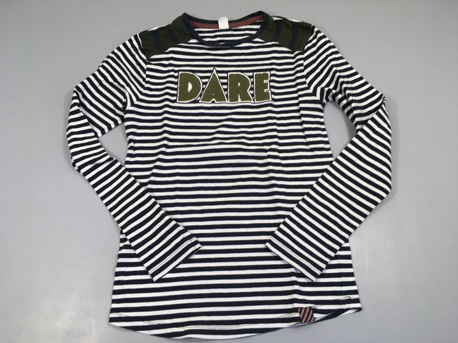 T-shirt m.l blanc rayé noir Dare B.nosy, moins cher chez Petit Kiwi