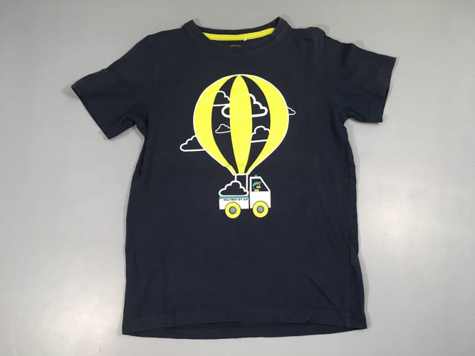 T-shirt m.c bleu marine camion, moins cher chez Petit Kiwi