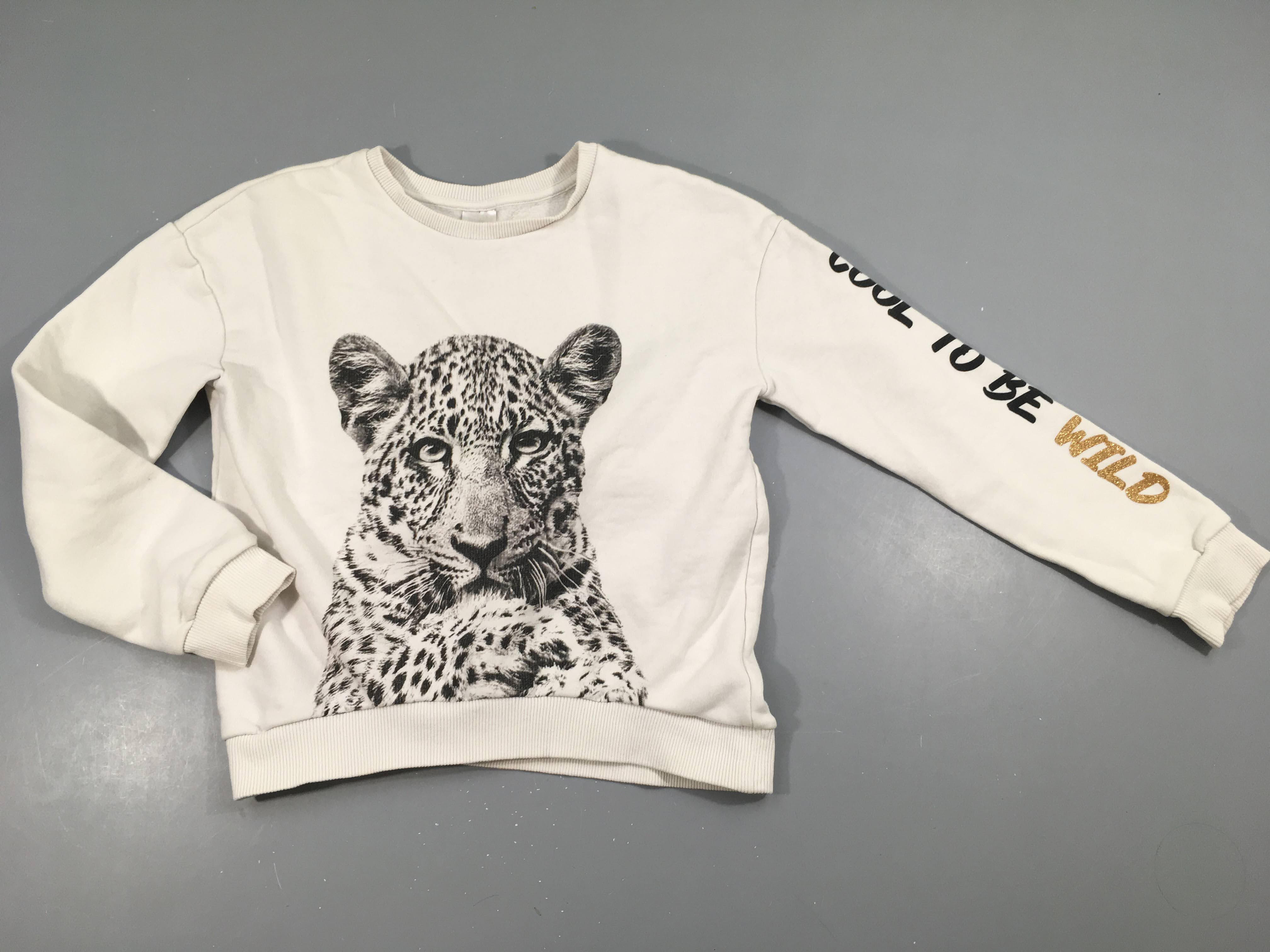 Sweat blanc léopard