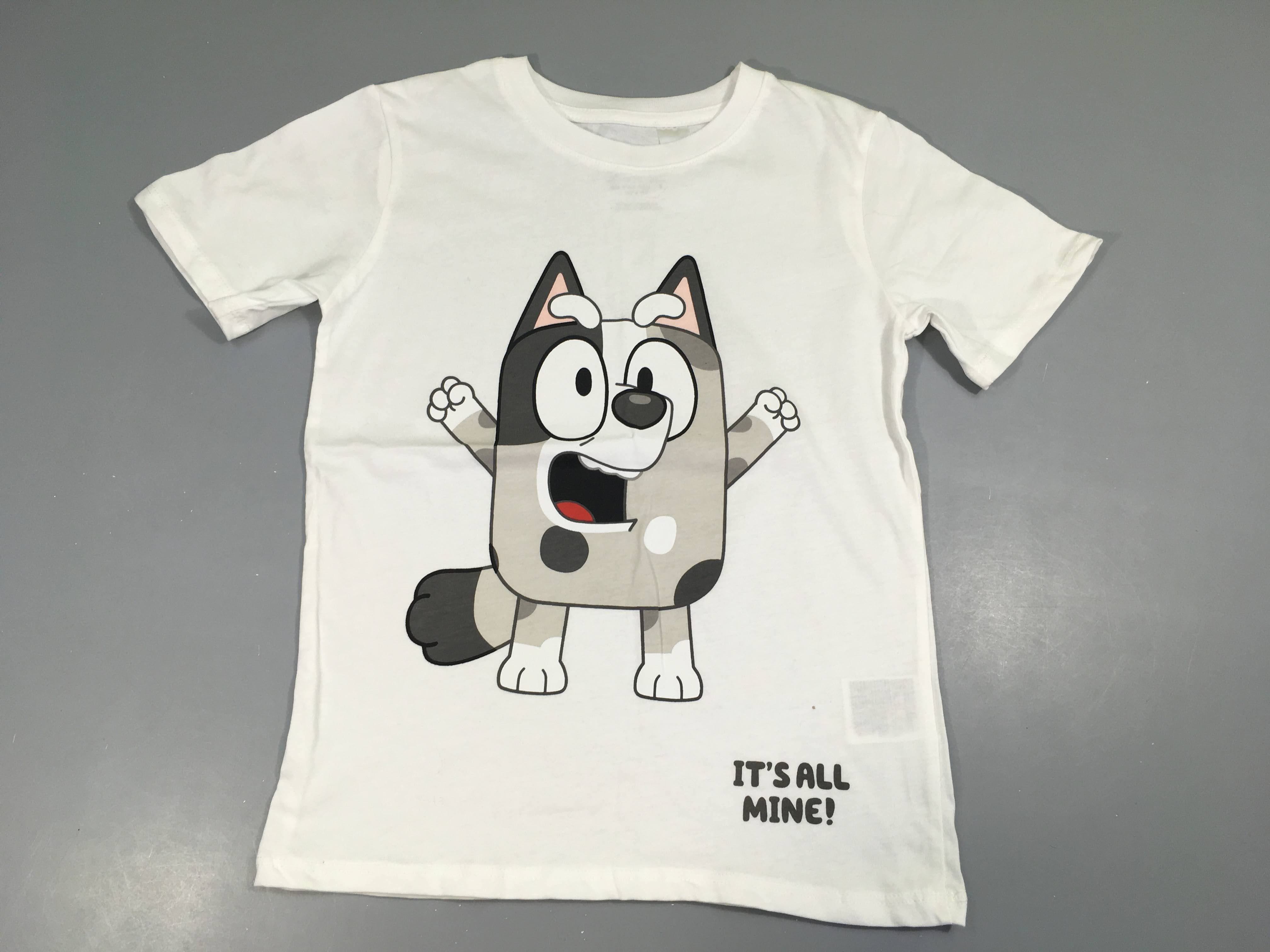 T-shirt m.c blanc chien Bluey