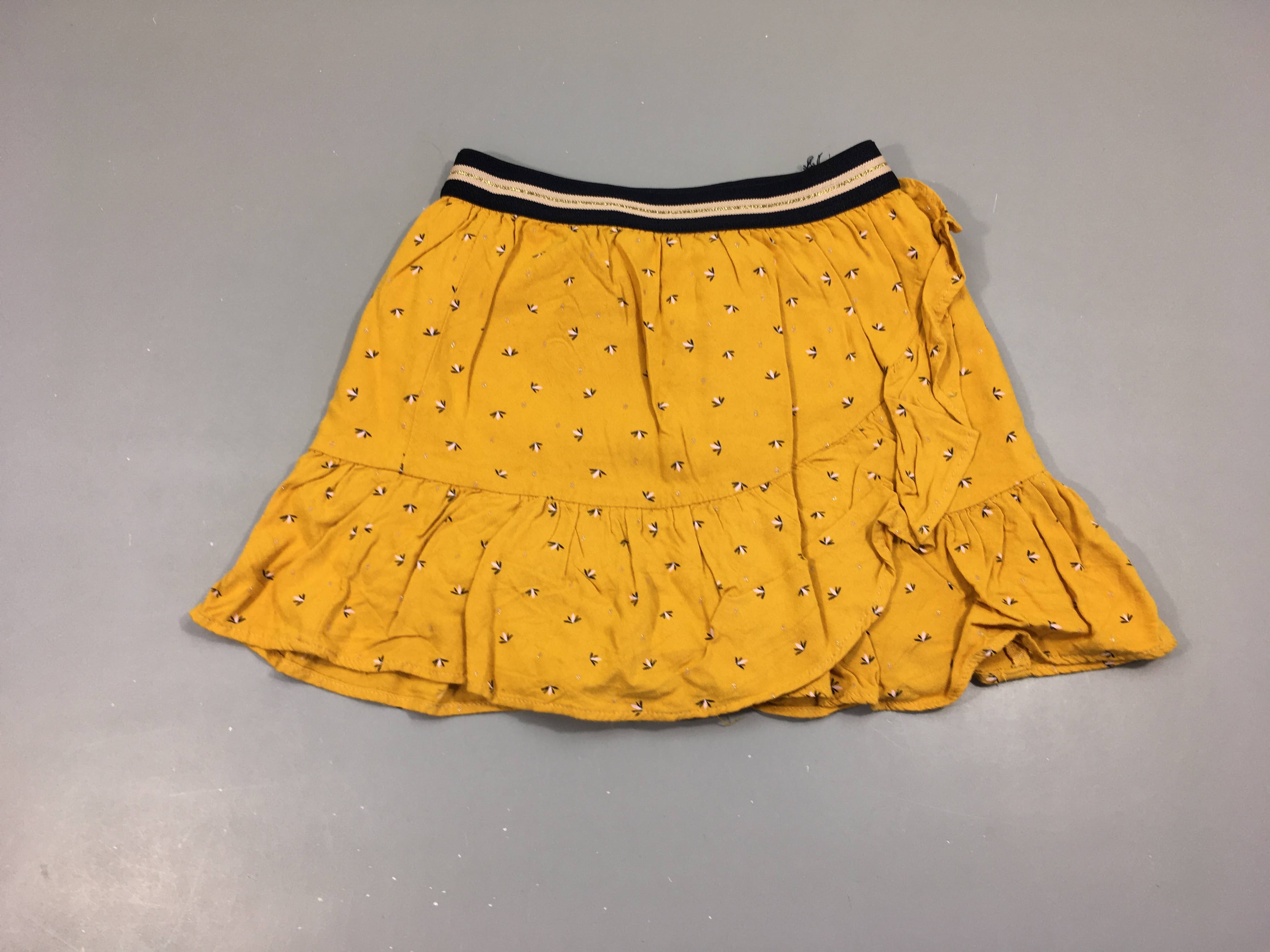 Jupe jaune insectes pois dorés