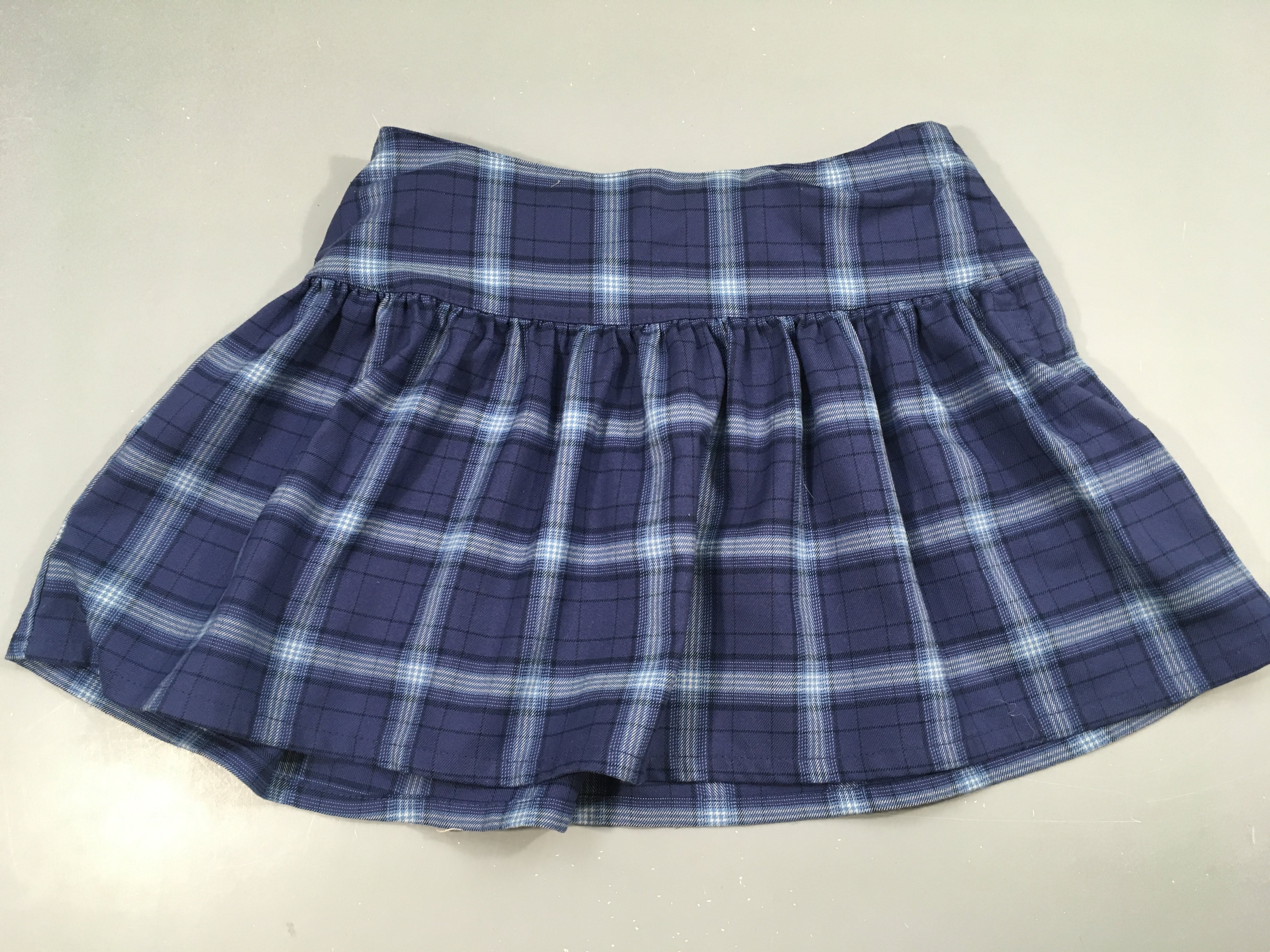 Jupe à carreaux bleu