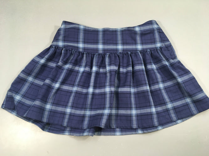 Jupe à carreaux bleu, moins cher chez Petit Kiwi