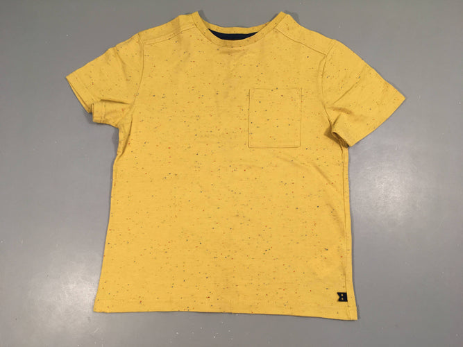 T-shirt m.c jaune moucheté poche, moins cher chez Petit Kiwi