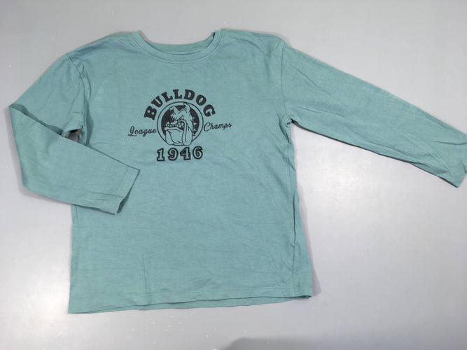 T-shirt m.l bleu chien, tache arrière manche, moins cher chez Petit Kiwi