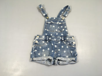 Salopette short en jean étoiles