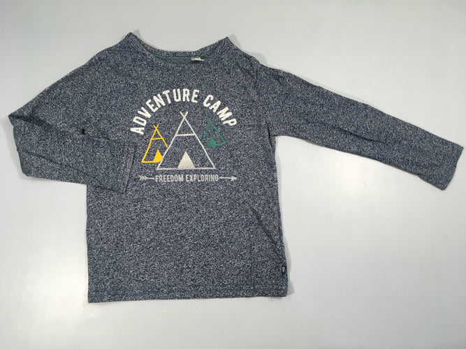 T-shirt m.l bleu chiné tipi, moins cher chez Petit Kiwi