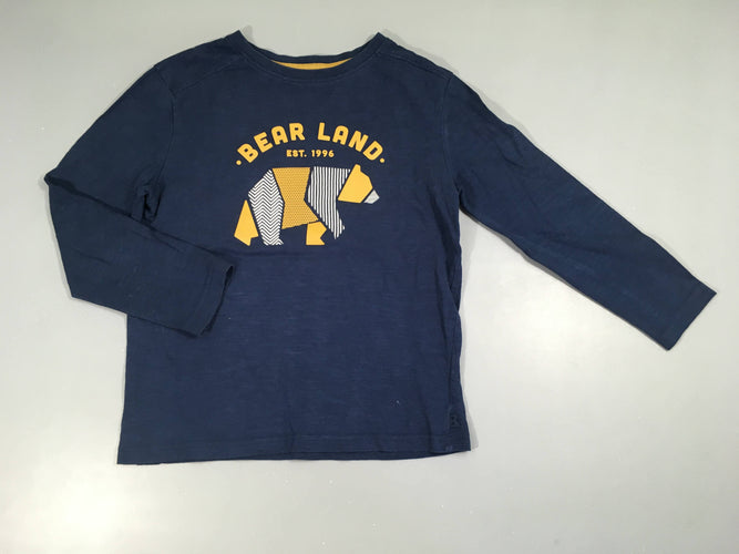 T-shirt m.l bleu flammé ours, moins cher chez Petit Kiwi