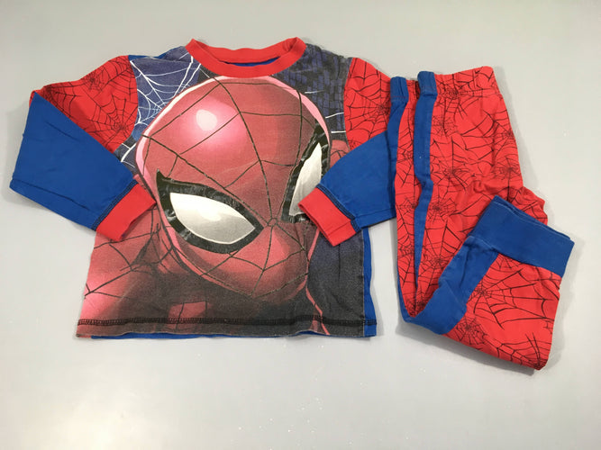 Pyjama 2pcs jersey Spiderman, légèrement bouloché, moins cher chez Petit Kiwi