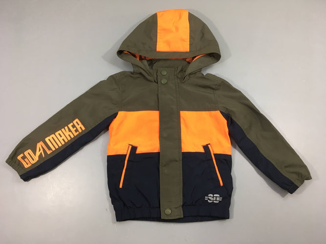 Veste coupe vent orange kaki bleu Maker, moins cher chez Petit Kiwi
