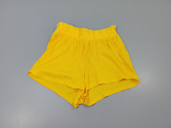Short jersey jaune, taille élastique, Pas de taille indiquée, estimée 10a, moins cher chez Petit Kiwi
