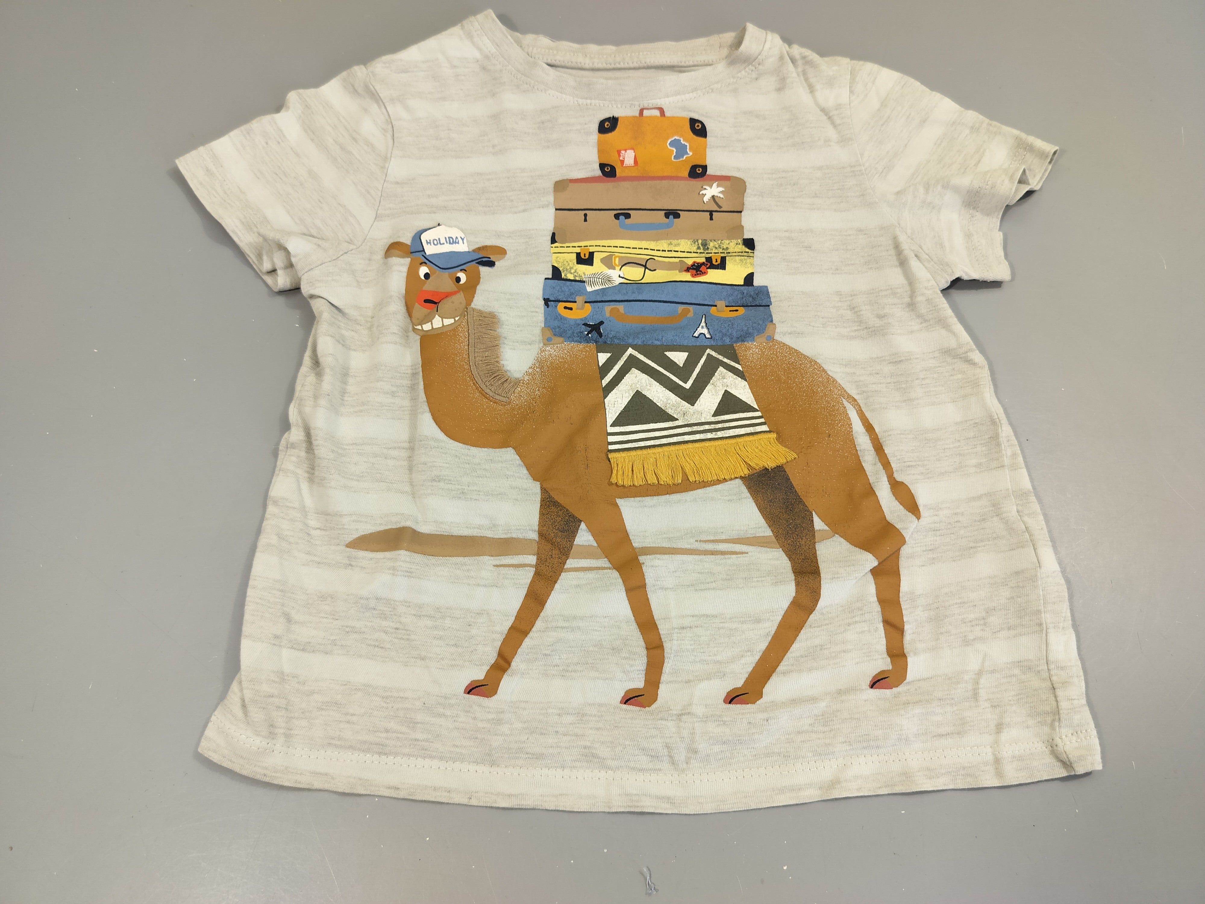 T-shirt m.c gris flammé chamaux, valises