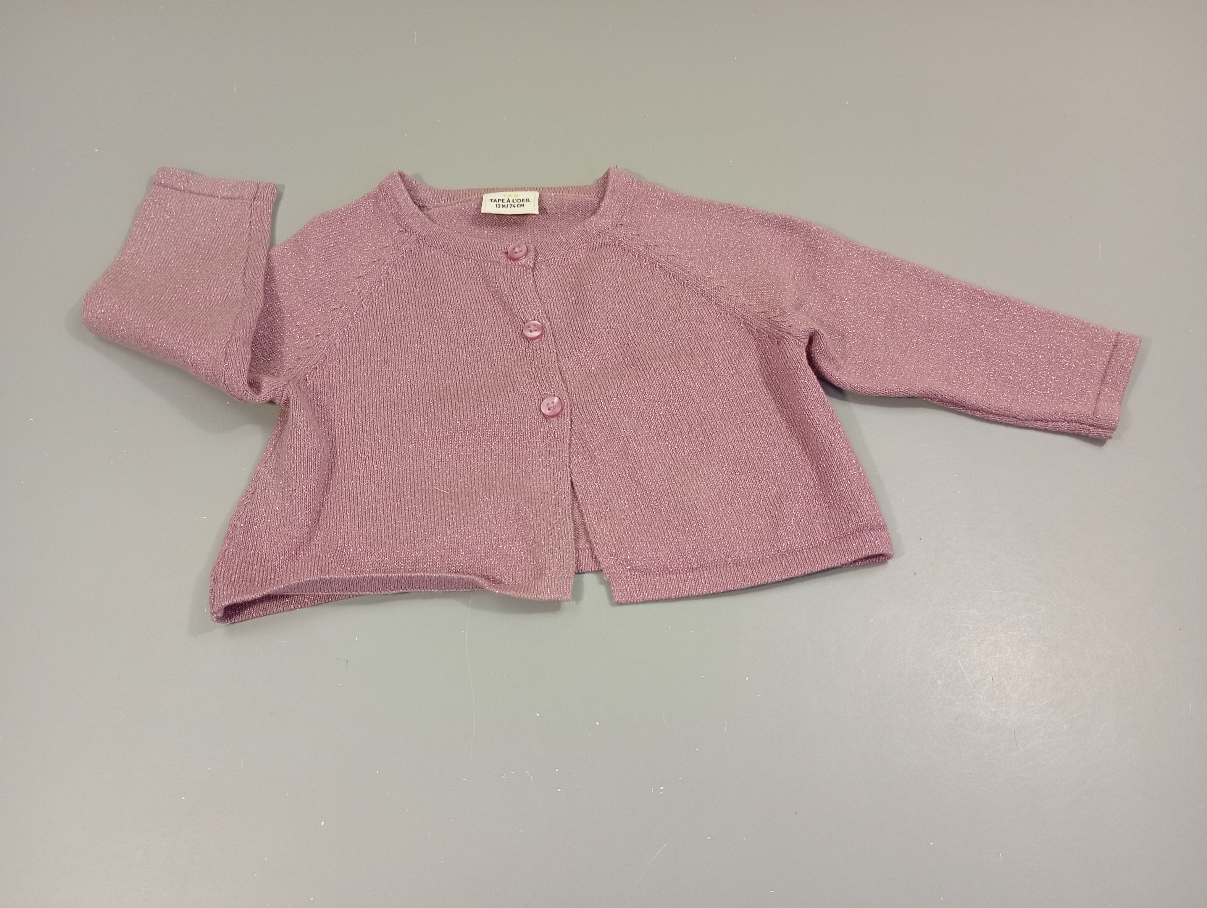 Boléro rose, mauve pailleté