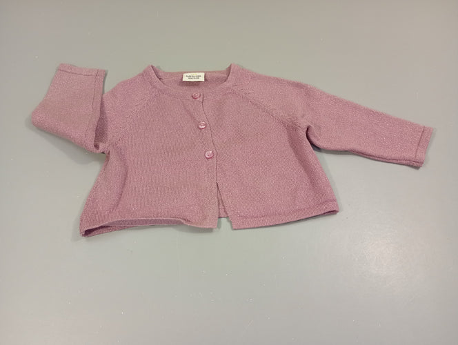 Boléro rose, mauve pailleté, moins cher chez Petit Kiwi