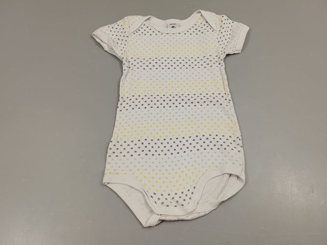 Body m.c blanc, étoiles colorées, moins cher chez Petit Kiwi