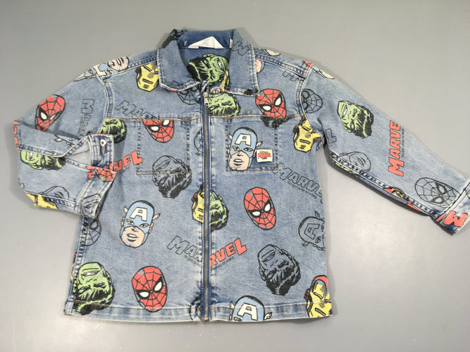Veste, surchemise zippé denim Super-héros, moins cher chez Petit Kiwi