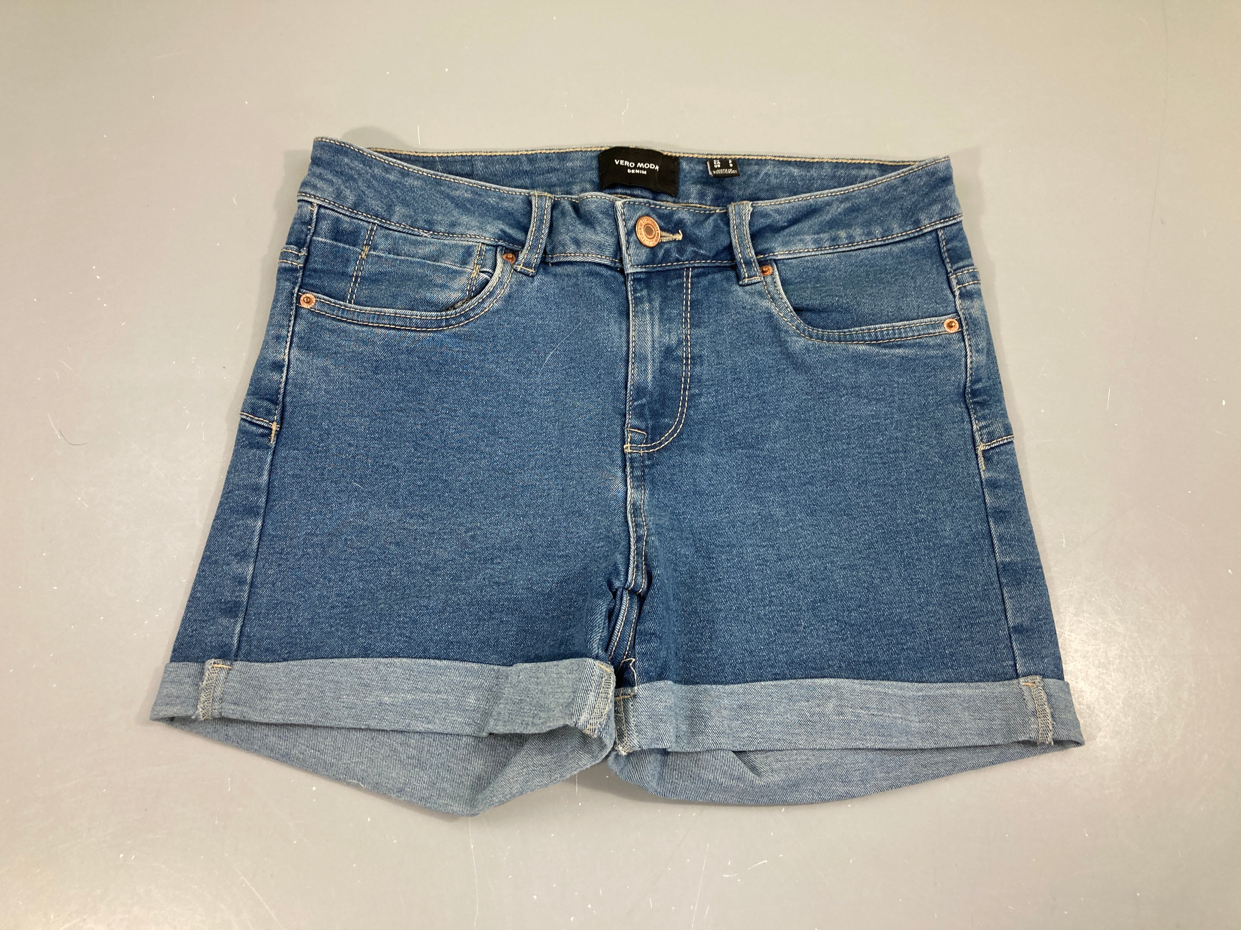 Short en jean revers