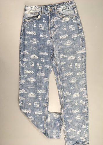 Jeans large motifs, 38, moins cher chez Petit Kiwi