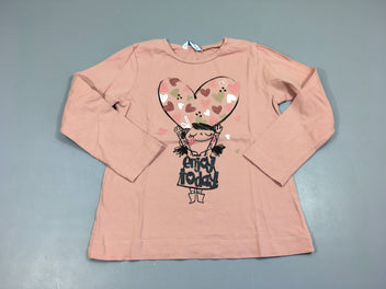T-shirt m.l vieux rose Coeur