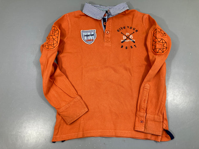 Polo m.l orange effet surperposé chemise 96, moins cher chez Petit Kiwi