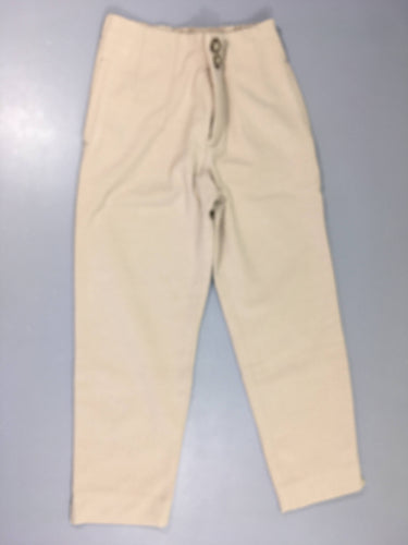 Pantalon style tweed beige, bouloché, moins cher chez Petit Kiwi