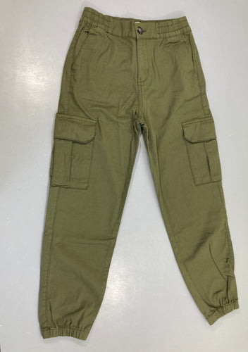 Pantalon cargo taille et chevilles élastiques kaki, moins cher chez Petit Kiwi