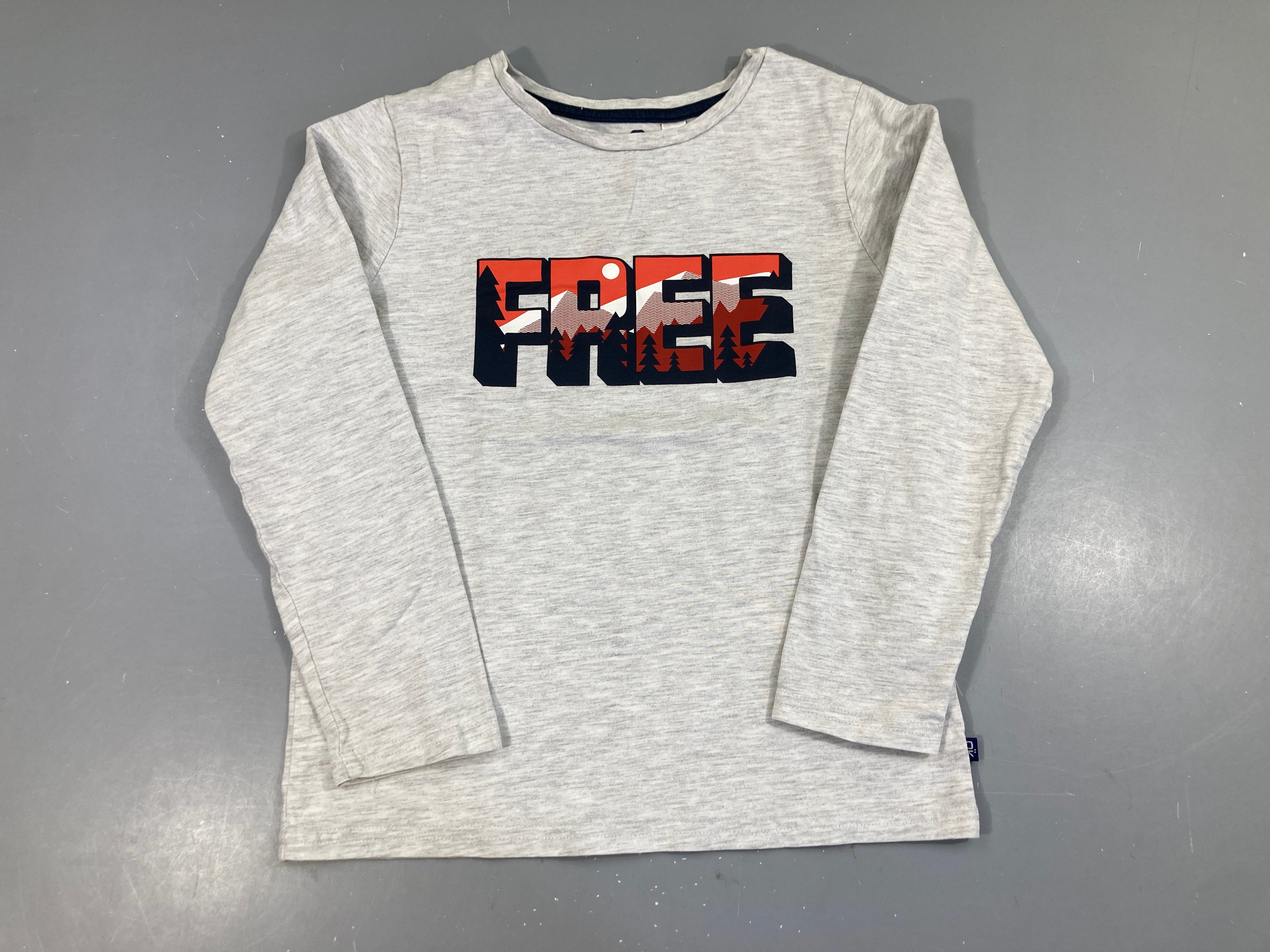 T-shirt m.l gris flammé free