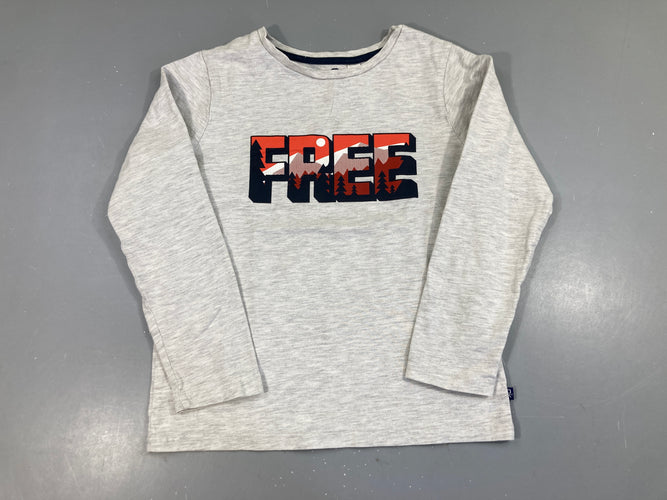 T-shirt m.l gris flammé free, moins cher chez Petit Kiwi