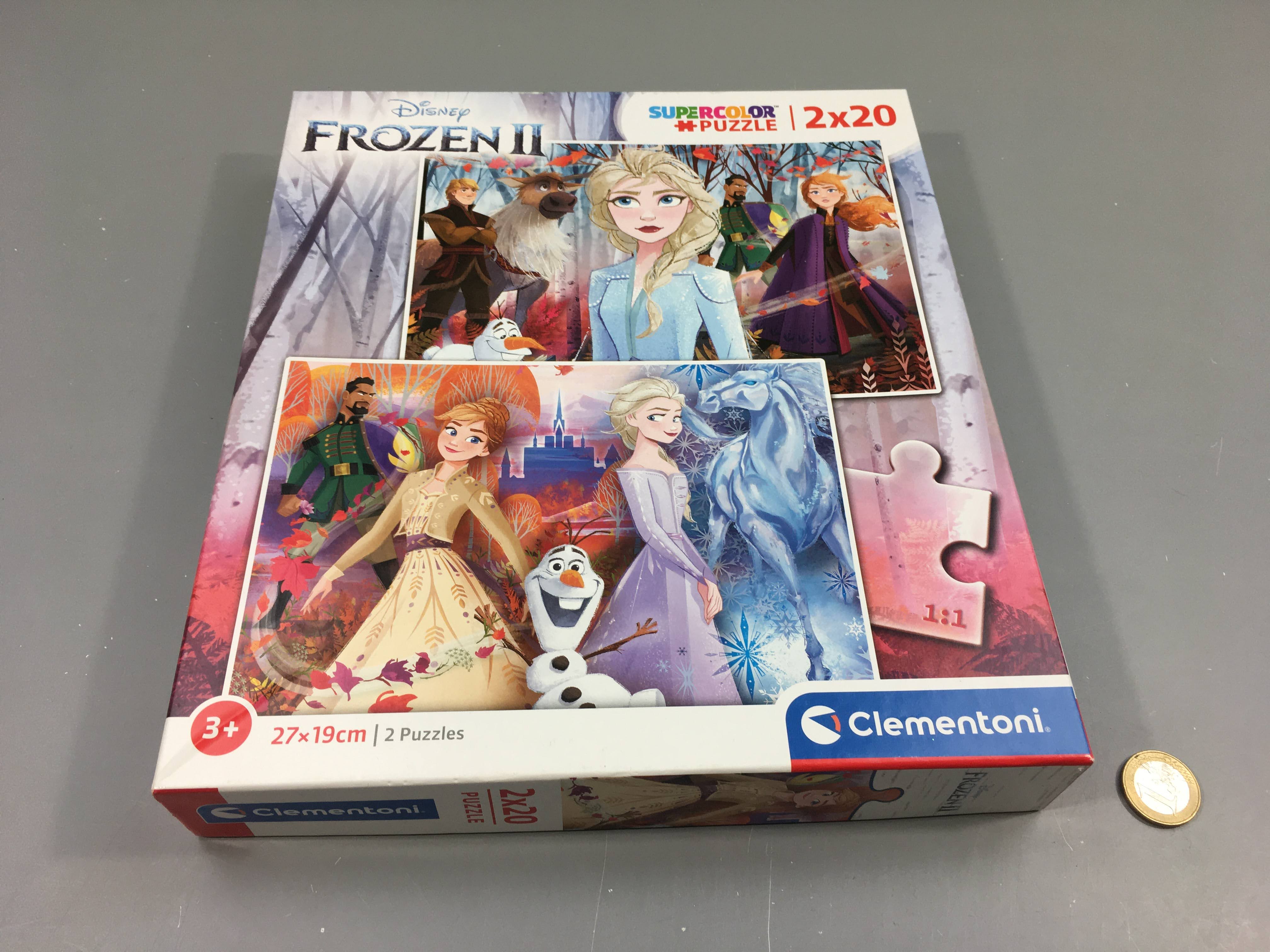 Complet 2 puzzles 20pcs reine des neiges, 3+