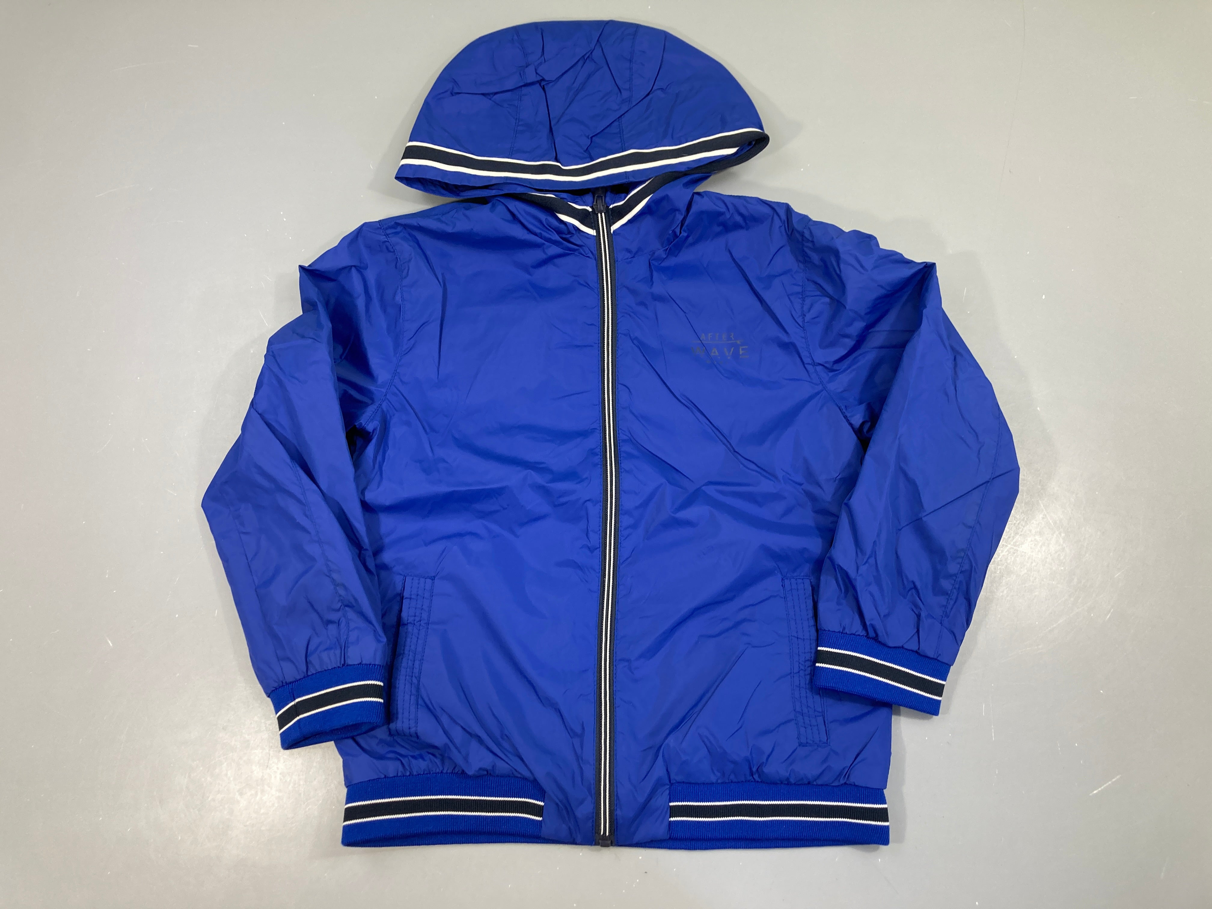 Veste légère zippé bleu à capuche after wave