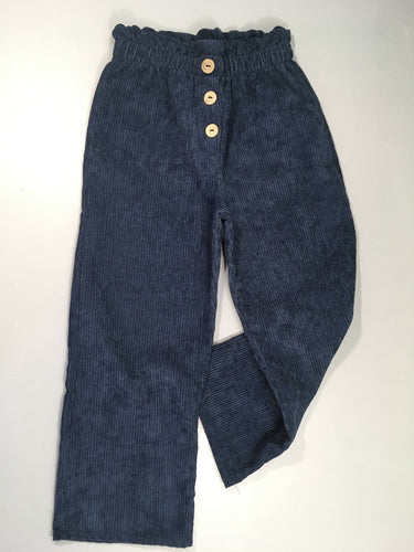 Pantalon ample velours côtelé bleu marine, moins cher chez Petit Kiwi