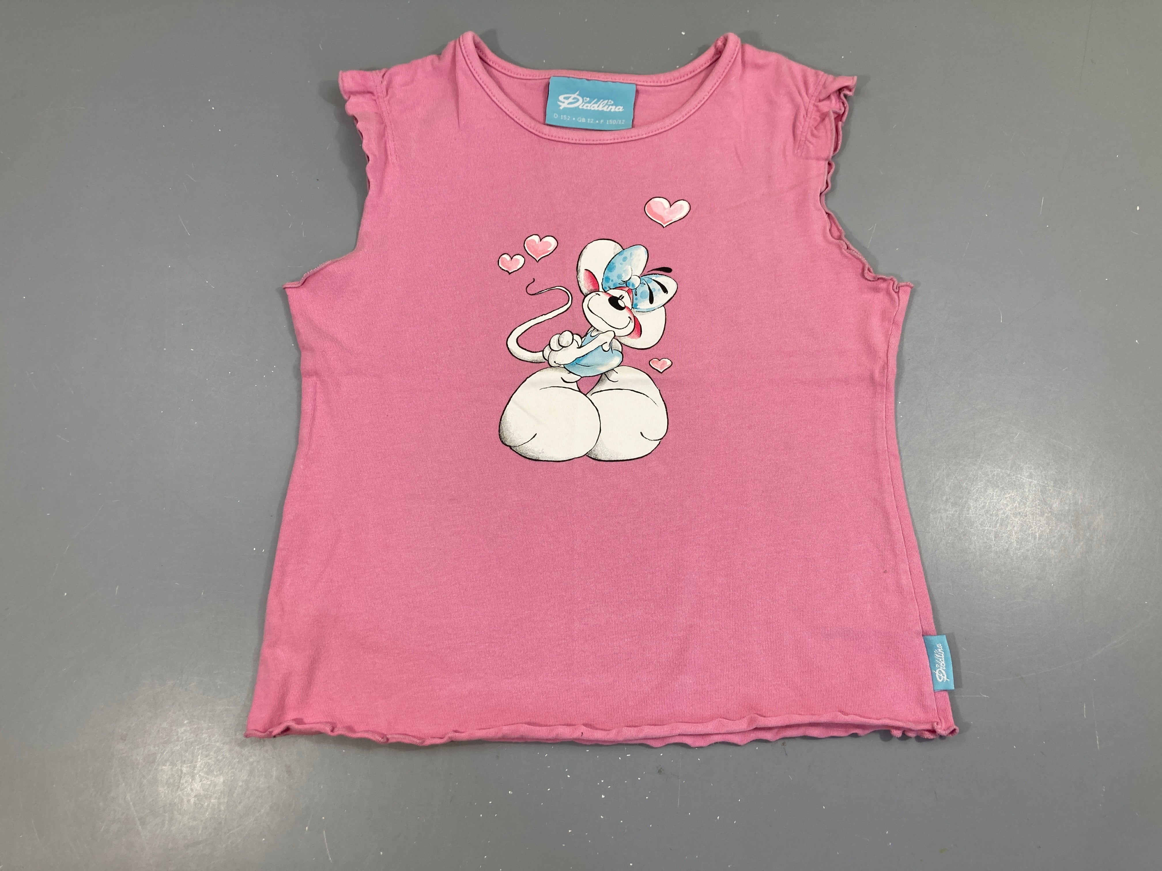 T-shirt m.c rose Piddlina 100%Coton Légèrement bouloché