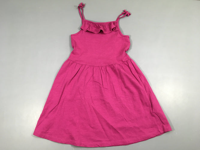 Robe fines bretelles mauve flammé volant, moins cher chez Petit Kiwi