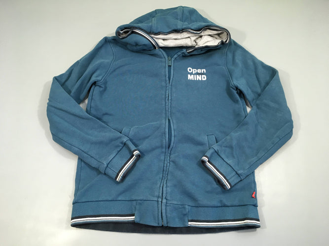 Sweat zippé à capuche bleu, moins cher chez Petit Kiwi