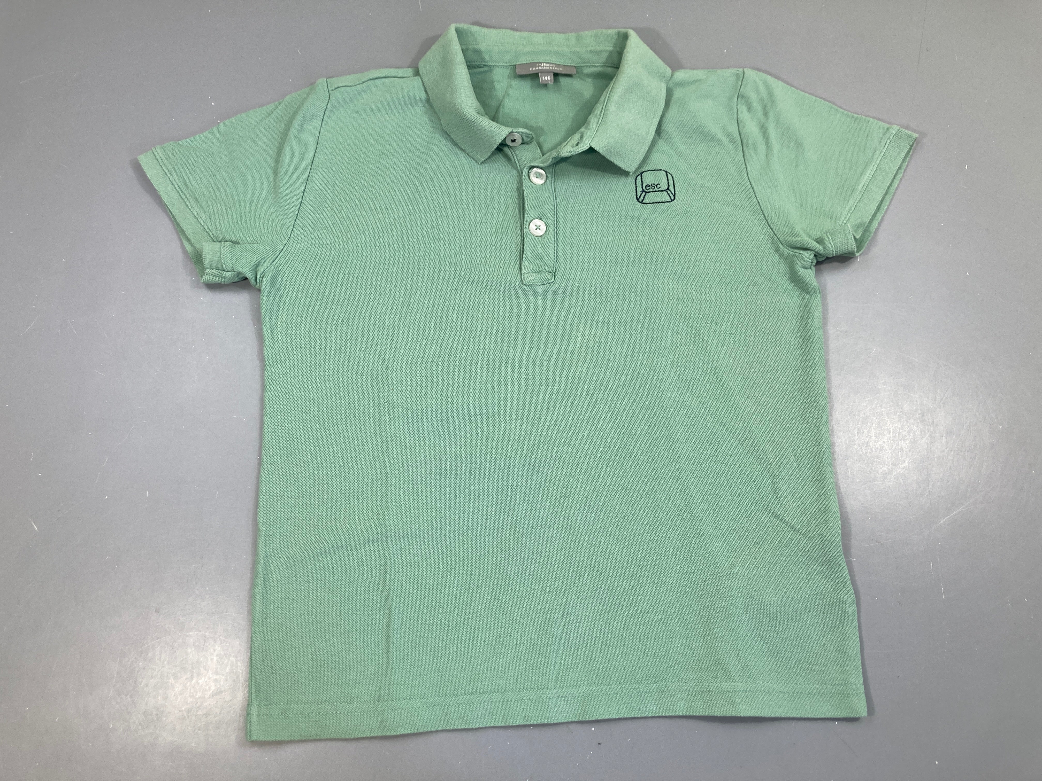 Polo m.c vert esc