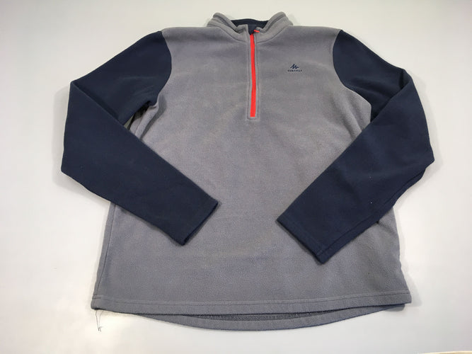 Polar gris manches bleues, moins cher chez Petit Kiwi