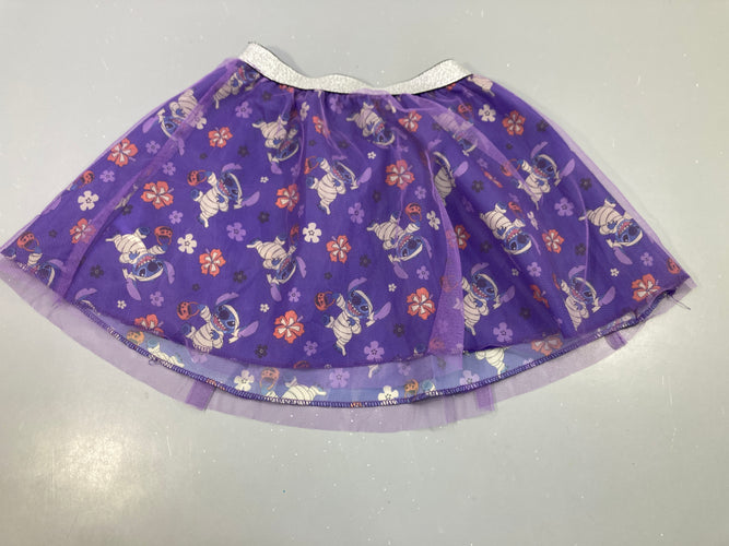 Déguisement halloween jupe tulle violette imprimé Stitch fleurs, moins cher chez Petit Kiwi