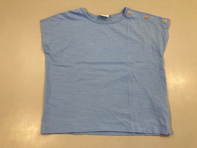 T-shirt m.c bleu flammé boutons épaule, moins cher chez Petit Kiwi