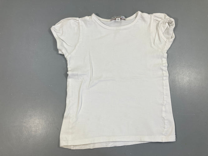 T-shirt m.c blanc, légèrement bouloché, moins cher chez Petit Kiwi