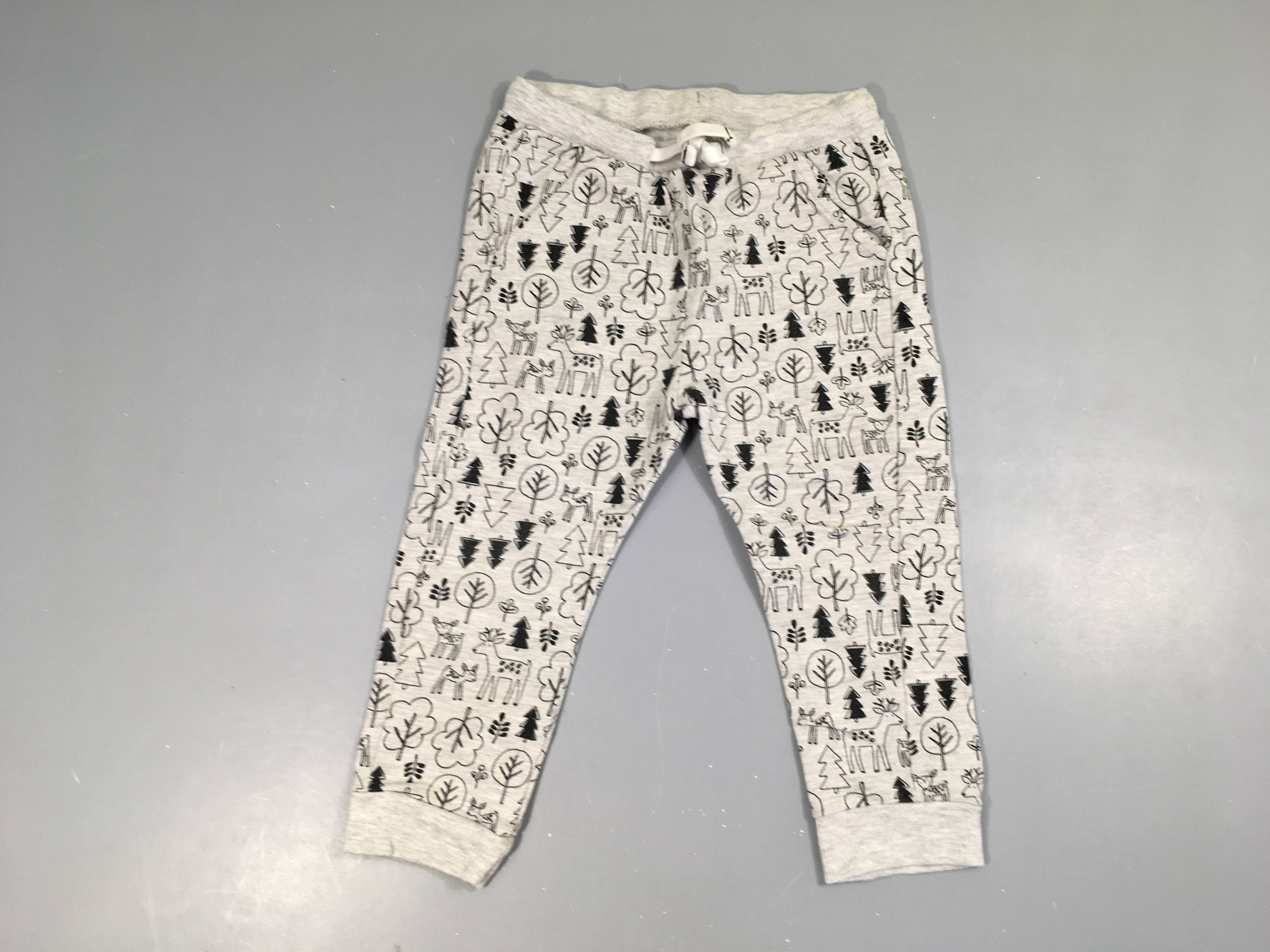 Pantalon molleton gris biches foret