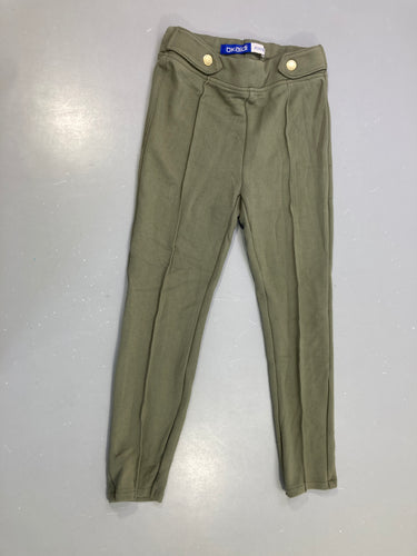 Jegging kaki boutons dorés, moins cher chez Petit Kiwi