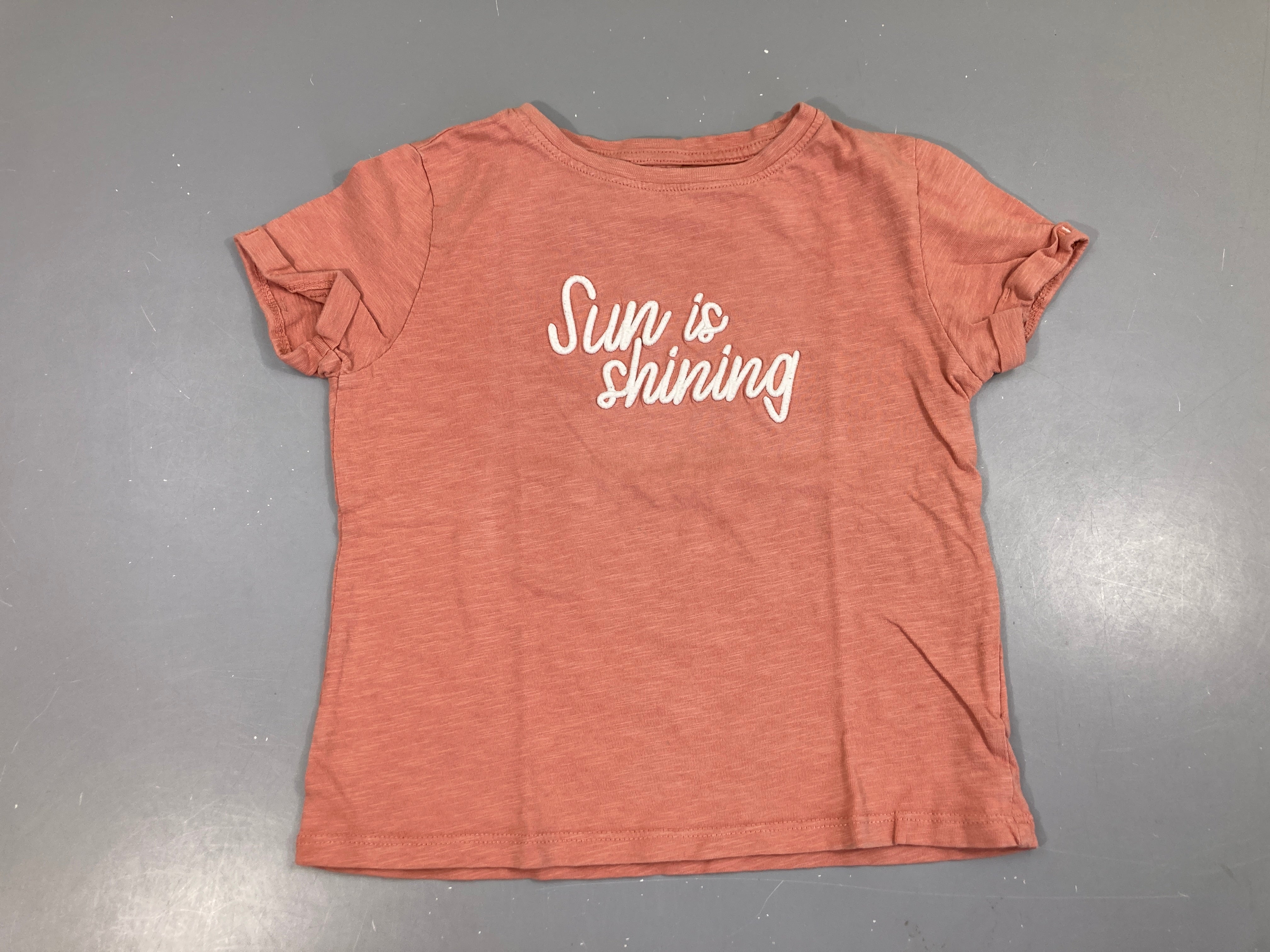 T-shirt m.c ieux rose flammé sun is shining