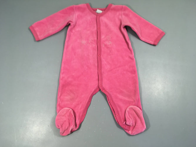 Pyjama velours rose nageurs, moins cher chez Petit Kiwi