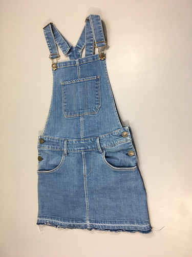 Robe salopette en jean, moins cher chez Petit Kiwi