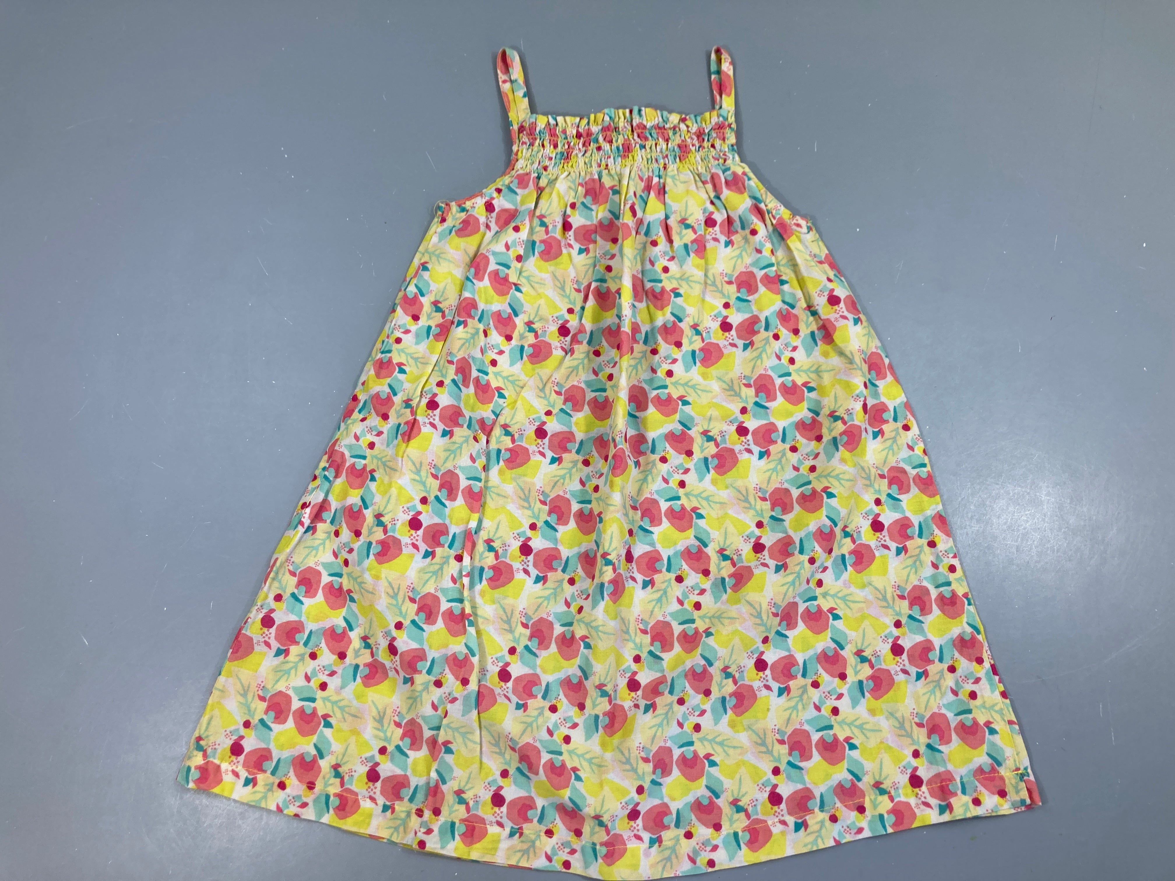 Robe fines bretelles s.mockée fleurie multicolore