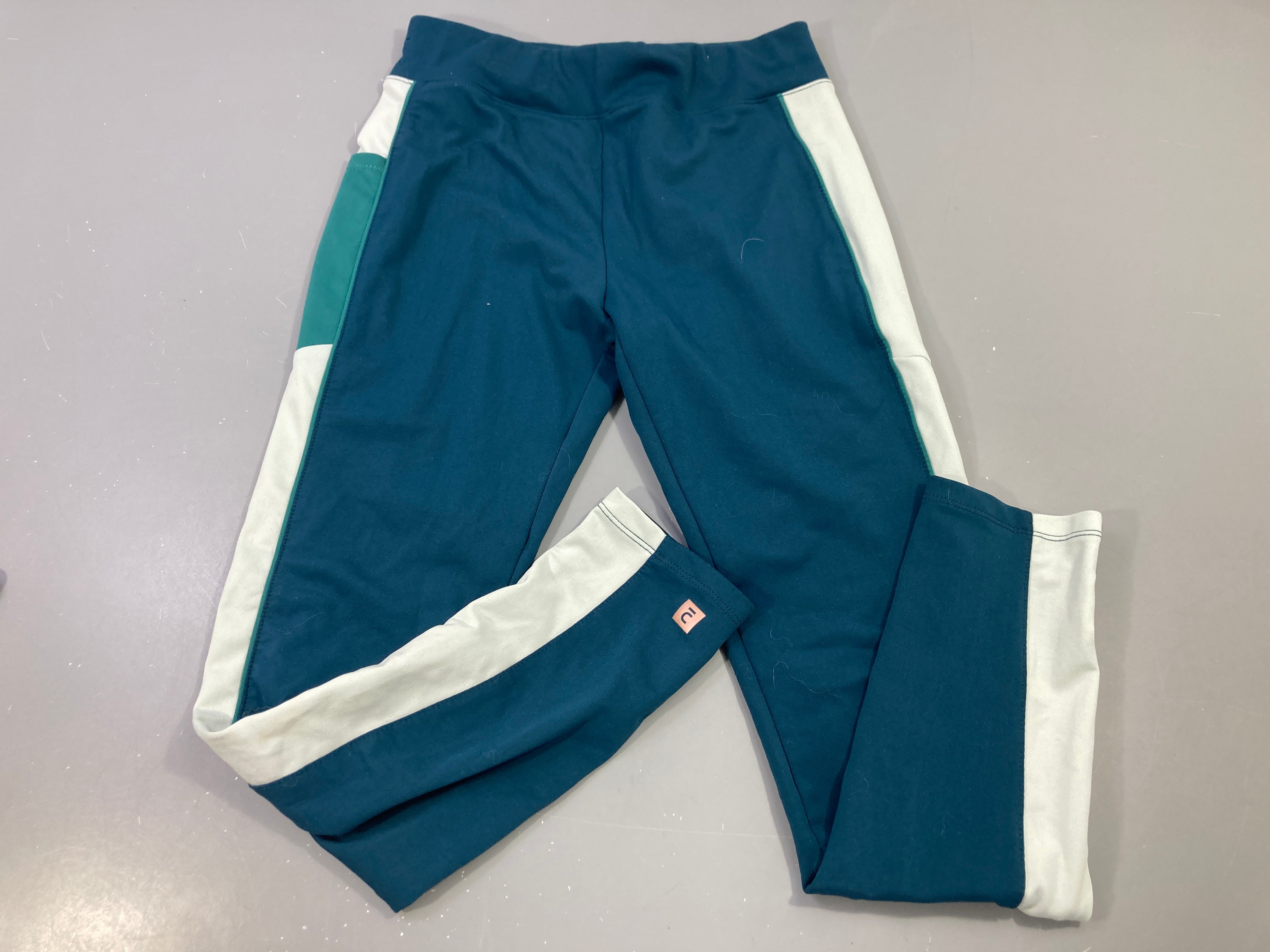 Legging sport vert canard/bleu ciel
