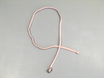 Ceinture fine tressée rose