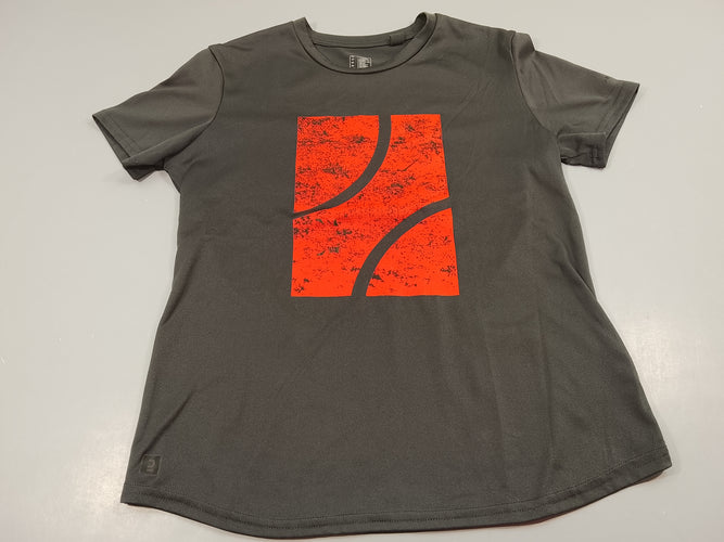 T-shirt m.c  de sport noir  flocage orange, moins cher chez Petit Kiwi