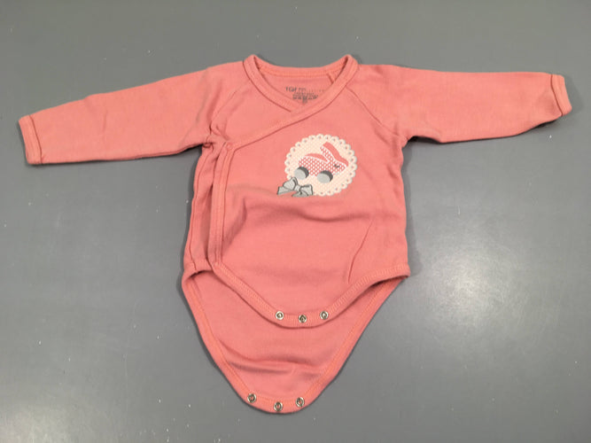 Body m.l rose , lapin, moins cher chez Petit Kiwi