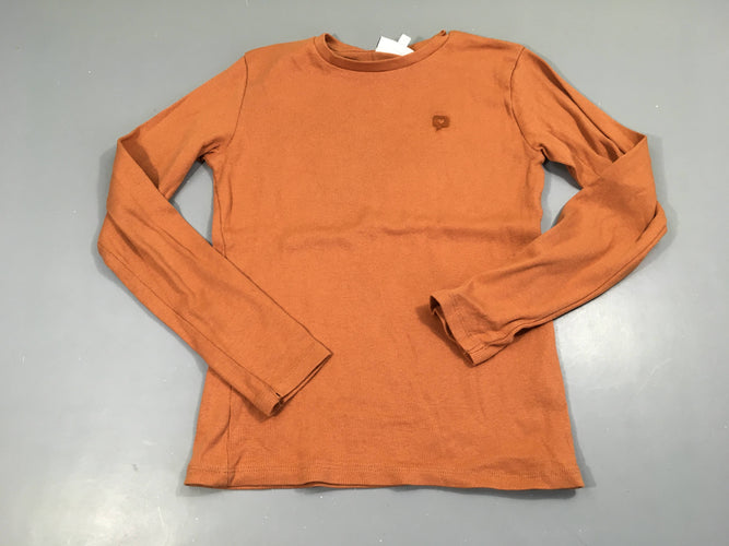 T-shirt m.l côtelé orange foncé, moins cher chez Petit Kiwi
